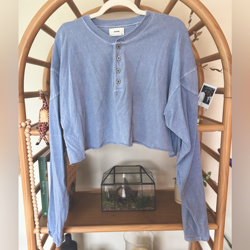 Joah Brown Blue Crop Top - Picture 7 of 9